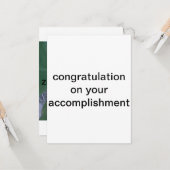 Gefeliciteerd met je prestatie kaart (Voorkant / Achterkant in situ)