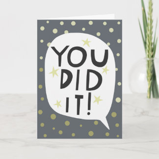 Gefeliciteerd met je prestatie - Vet donkergrijs Kaart