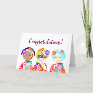 Gefeliciteerd met je promotie Geishas Bedankkaart