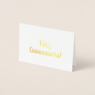 Gefeliciteerd met je Quinceañera! Folie Kaarten
