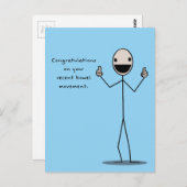 Gefeliciteerd met je recente stoelgang briefkaart (Voorkant / Achterkant)