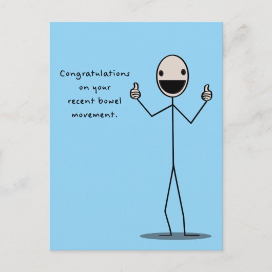 Gefeliciteerd met je recente stoelgang briefkaart (Voorkant)