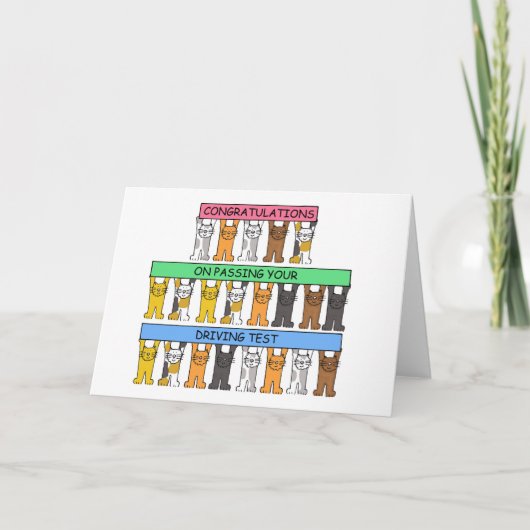 Gefeliciteerd met je rijexamen kaart (Voorkant)