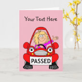 Gefeliciteerd met je rijexamen kaart (Gele Bloem)