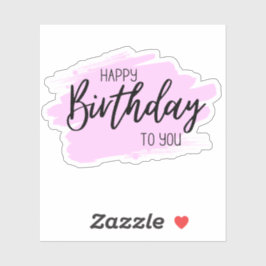 Gefeliciteerd met je roze sticker