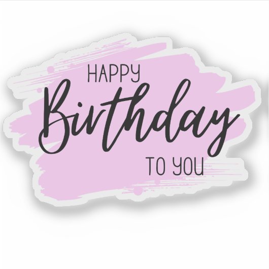 Gefeliciteerd met je roze sticker (Voorkant)