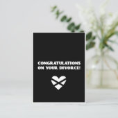 Gefeliciteerd met je scheiding briefkaart (Staand voorkant)