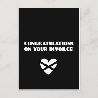 Gefeliciteerd met je scheiding briefkaart