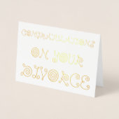 Gefeliciteerd met je scheiding folie kaarten (Voorkant)