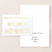 Gefeliciteerd met je scheiding folie kaarten (Display)