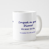 Gefeliciteerd met je scheiding grote koffiekop (Voorkant rechts)