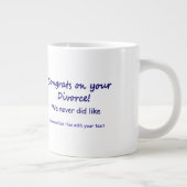 Gefeliciteerd met je scheiding grote koffiekop (Rechts)