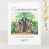 Gefeliciteerd met je scheiding kaart (Gele Bloem)