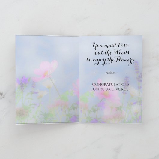 Gefeliciteerd met je scheiding kaart (Binnen)