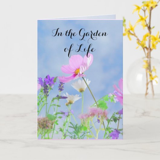 Gefeliciteerd met je scheiding kaart (Gele Bloem)