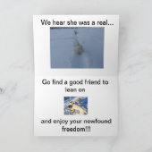 Gefeliciteerd met je scheiding! kaart (Binnen)