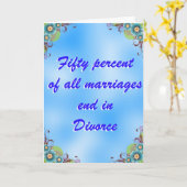 Gefeliciteerd met je scheiding kaart (Gele Bloem)