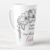 Gefeliciteerd met je scheiding Sterke koffie liefh Latte Mok (Linkerhoek)