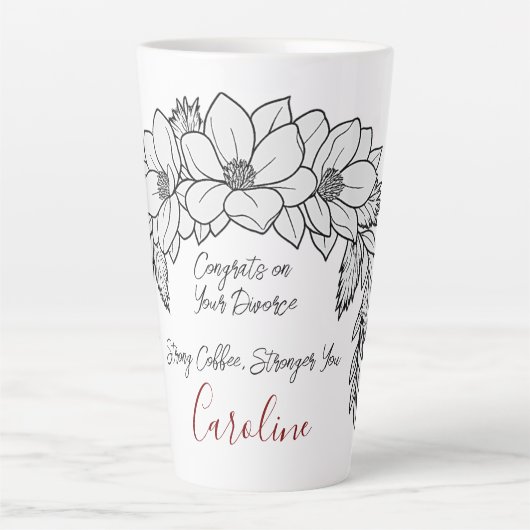 Gefeliciteerd met je scheiding Sterke koffie liefh Latte Mok (Voorkant)