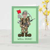 Gefeliciteerd met je soldaat worden kaart (Gele Bloem)