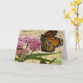 Gefeliciteerd met je speciale dag Monarch Butterfl Kaart (Gele Bloem)