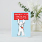 Gefeliciteerd met je sportcarrière. briefkaart (Staand voorkant)