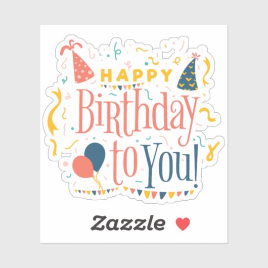 Gefeliciteerd met je sticker (Vel)