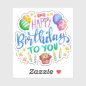 Gefeliciteerd met je sticker (Vel)