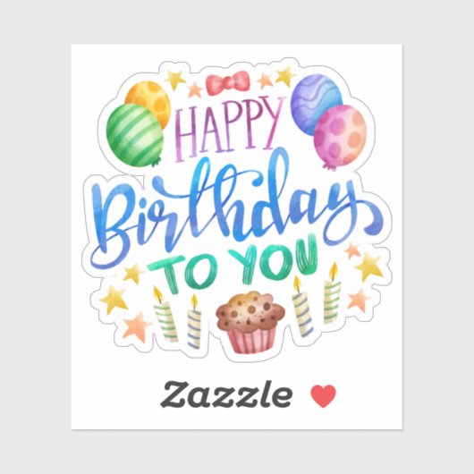 Gefeliciteerd met je sticker (Vel)