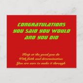 Gefeliciteerd met je succes briefkaart (Voorkant)