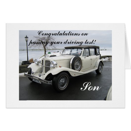 Gefeliciteerd met je succes met je examen zoon (Voorkant Horizontaal)