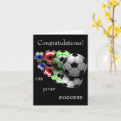 Gefeliciteerd met je succes voetbal Kaart (Gele Bloem)
