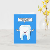 Gefeliciteerd met je tandheelkundige stage kaart (Gele Bloem)