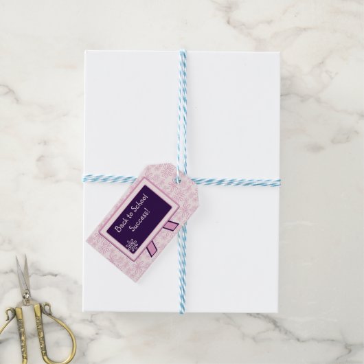 Gefeliciteerd met je terugkeer naar school cadeaulabel (Met Touw)