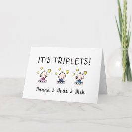 Gefeliciteerd met je triplets, op maat kaart