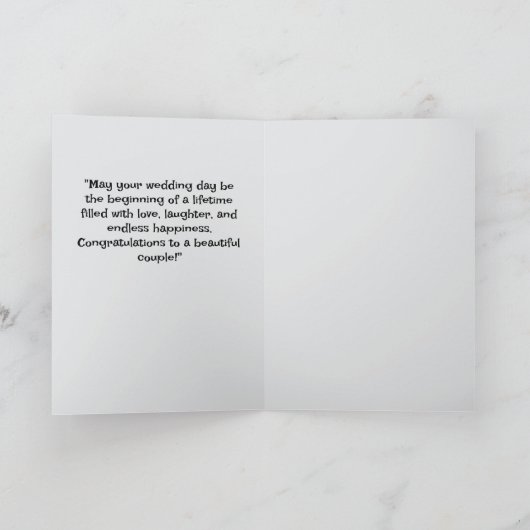 Gefeliciteerd met je trouwdag kaart (Binnen)