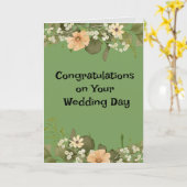 Gefeliciteerd met je trouwdag kaart (Gele Bloem)