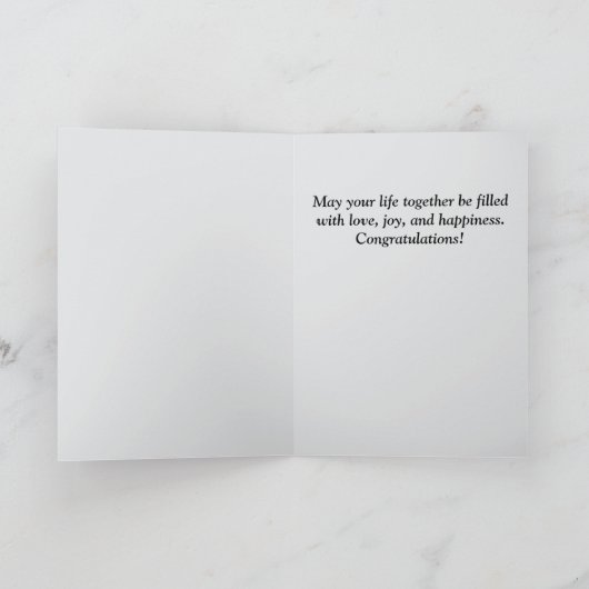 Gefeliciteerd met je trouwdag kaart (Binnen)