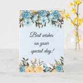Gefeliciteerd met je trouwdag kaart (Gele Bloem)