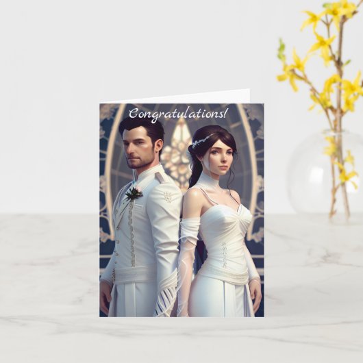 Gefeliciteerd met je trouwdag kaart (Gele Bloem)