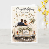 Gefeliciteerd met je trouwdag kaart (Gele Bloem)