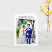 Gefeliciteerd met je trouwdag kaart (Gele Bloem)