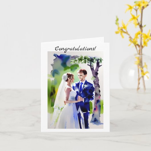 Gefeliciteerd met je trouwdag kaart (Gele Bloem)