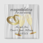 Gefeliciteerd met je trouwdag magneet<br><div class="desc">Wedding Magnet. Congratulations on Your Wedding Day Keepsake from the Bride and Groom ready for you to personalize. ⭐ This Product is 100% Customizable. Graphics and / or text can be deleted, moved, resized, change around, rotated, etc. 99% ⭐ my designs in my store are done in layers. This makes...</div>