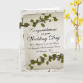 Gefeliciteerd met je trouwdag Witte Bloemen Kaart (Gele Bloem)