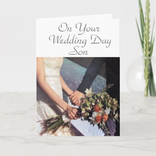 GEFELICITEERD MET JE TROUWdag **ZOON** Kaart (Voorkant)