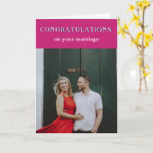 Gefeliciteerd met je trouwfoto kaart (Gele Bloem)