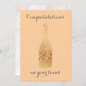 Gefeliciteerd met je tweeling feestdagenkaart (Voorkant / Achterkant)