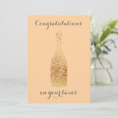 Gefeliciteerd met je tweeling feestdagenkaart (Staand voorkant)