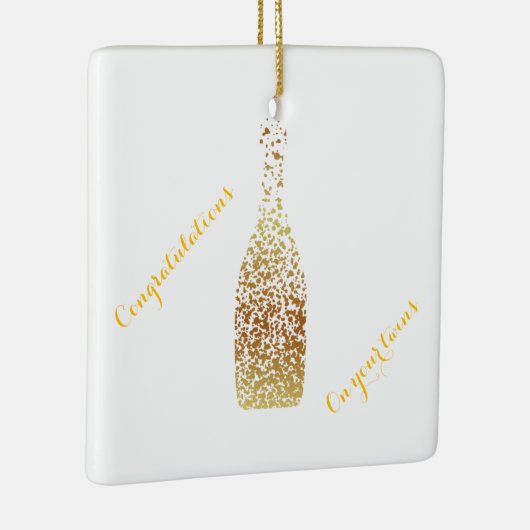 Gefeliciteerd met je tweeling keramisch ornament (Rechts)